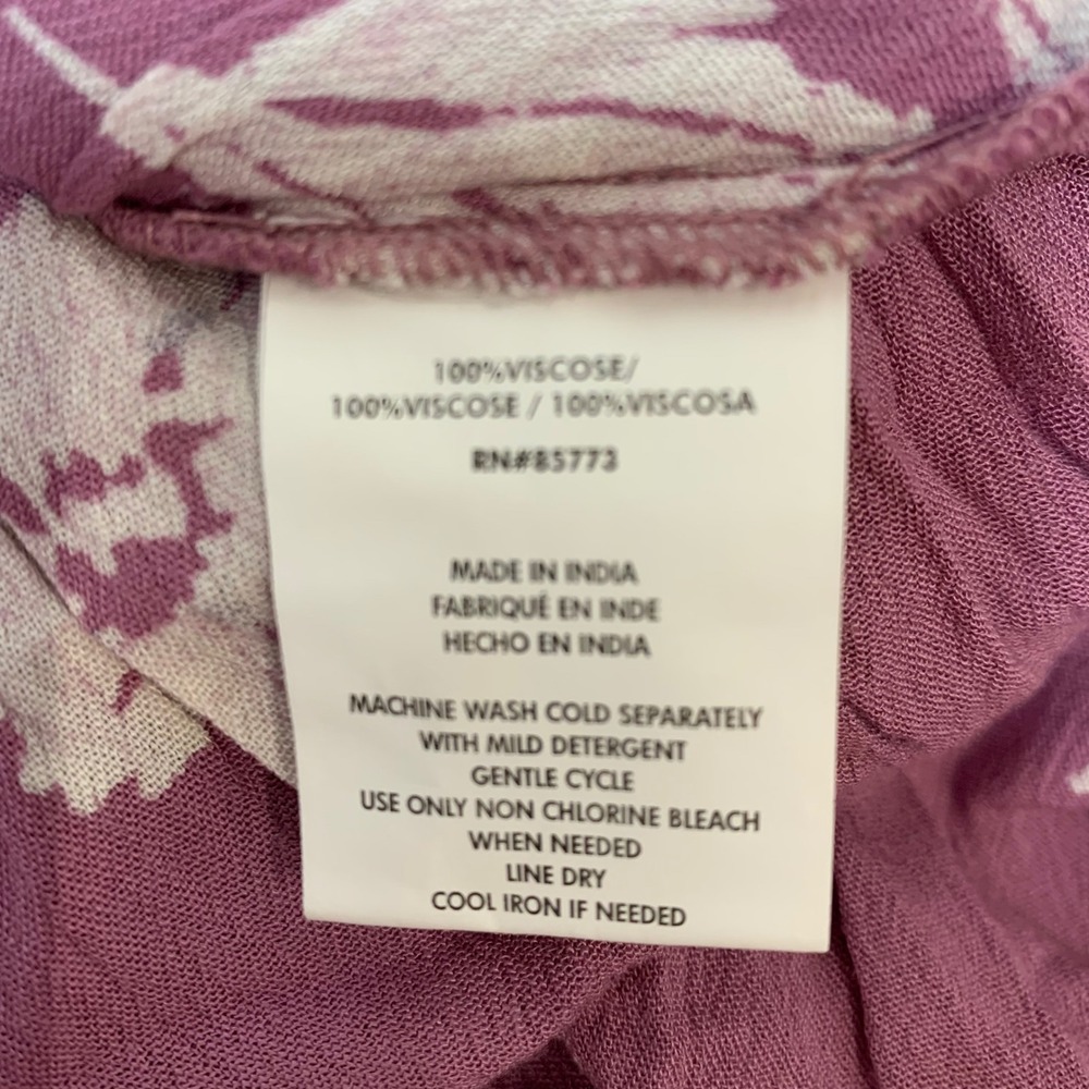 O'Neill Maxi Dress Womens XS Mauve Purple Excellent Floral Wrap V-Neck Boho - Picture 3 of 8